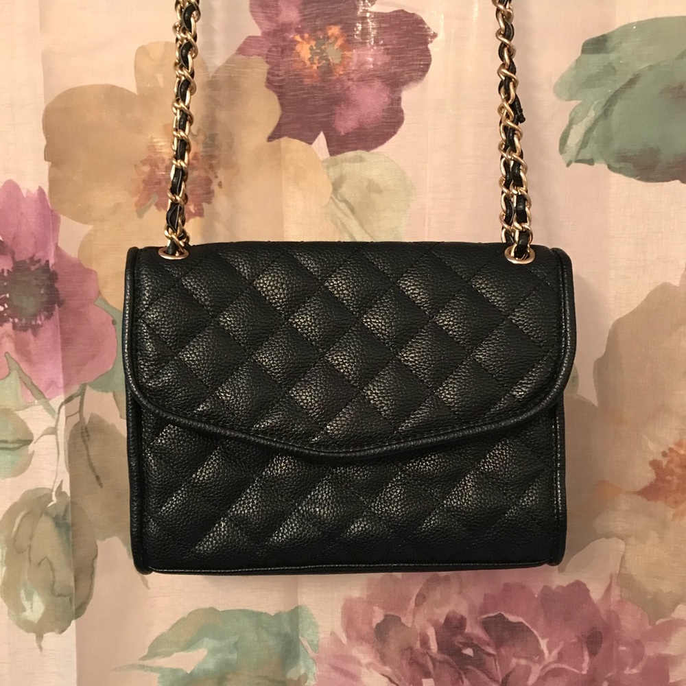 Black Quilted Cross Body